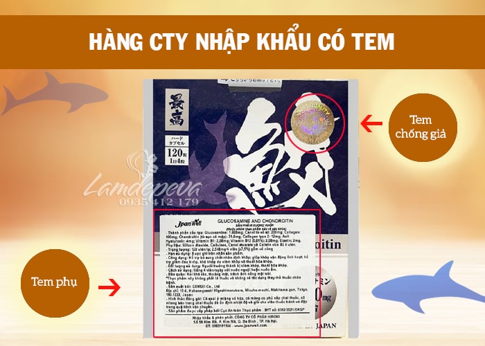 Bổ khớp Glucosamine And Chondroitin Jpanwell chính hãng Bổ khớp Glucosamine And Chondroitin Jpanwell chính hãng