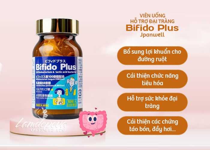Viên uống hỗ trợ đại tràng Bifido Plus Jpanwell Nhật Bản 88
