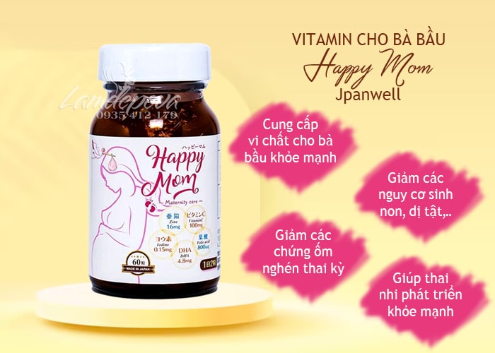công dụng của vitamin bầu Happy Mom Jpanwell 